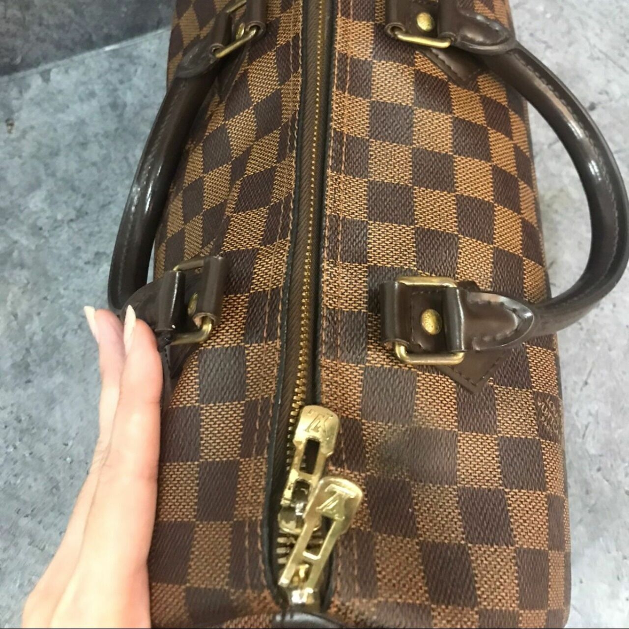 Louis Vuitton Brown Geometric Shoulder Bag