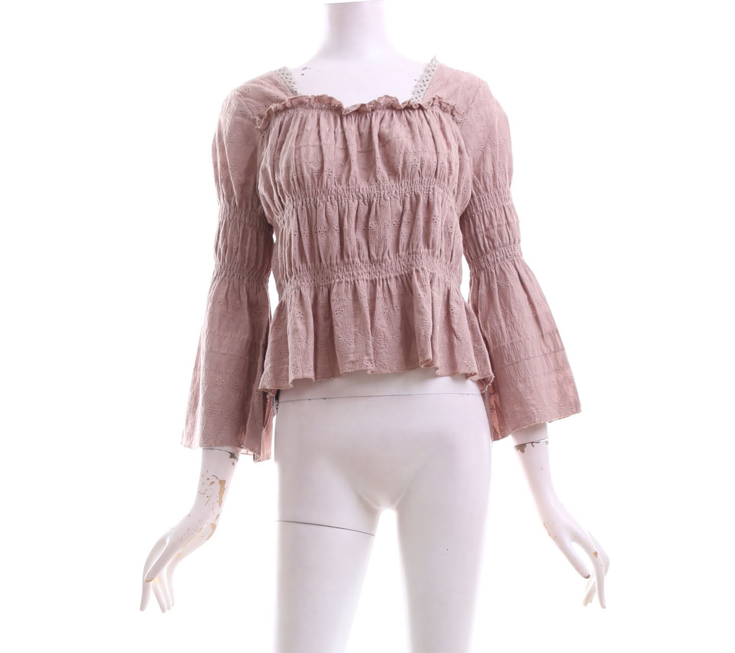 Herell Brown Crop Blouse