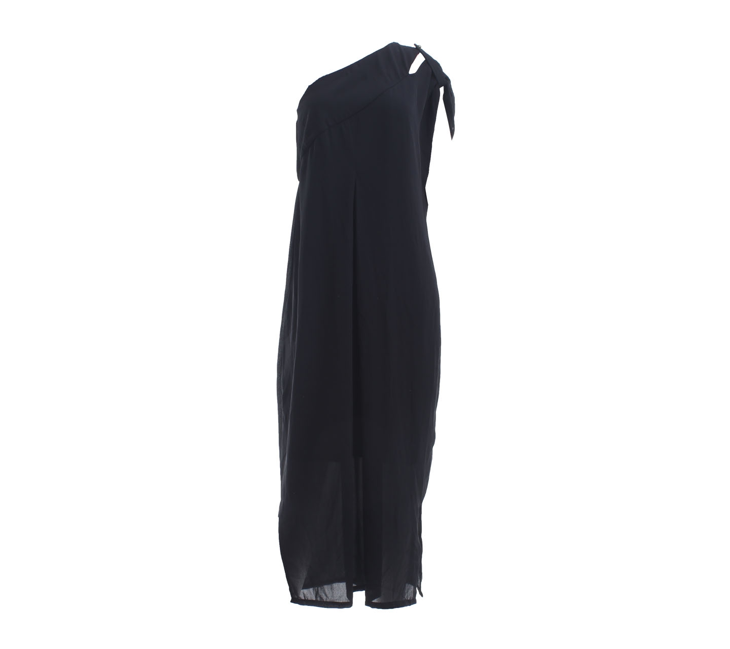 (X)SML Black One Shoulder Long Dress