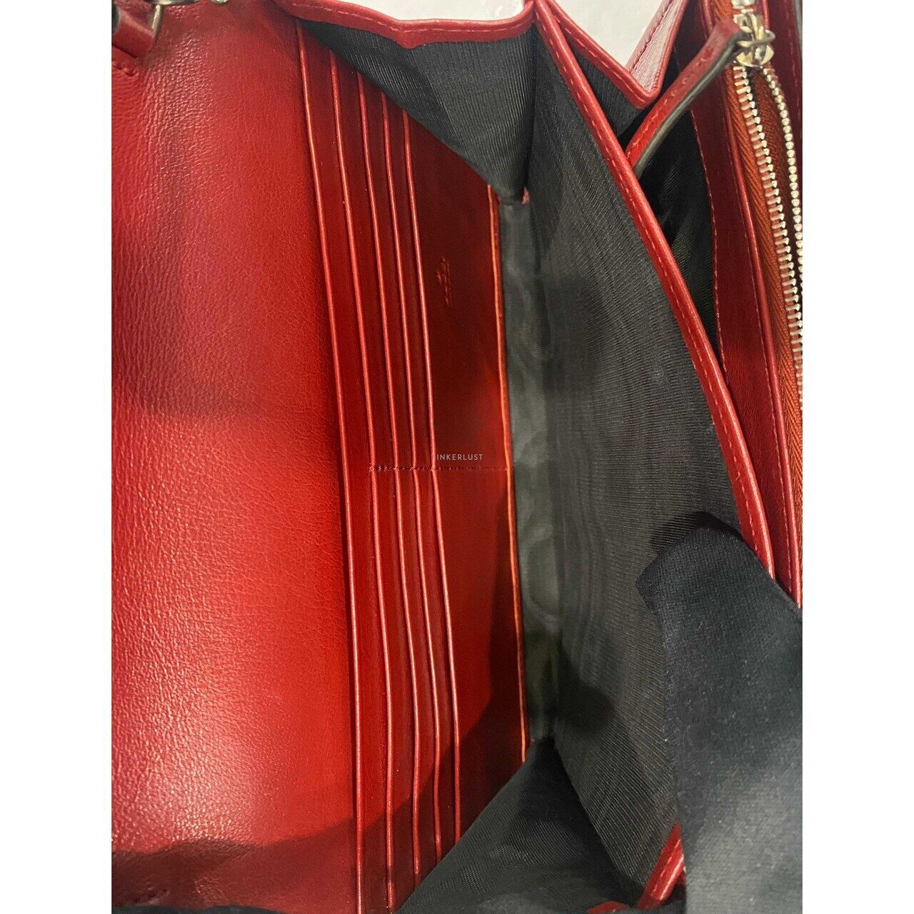 Gucci Dionysus Tweed WOC Red Black White SHW Sling Bag