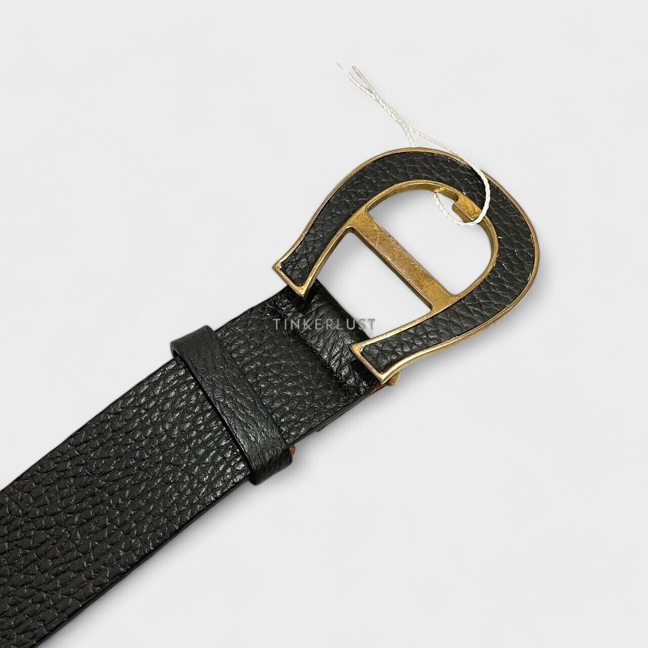 Aigner Black Leather Belt