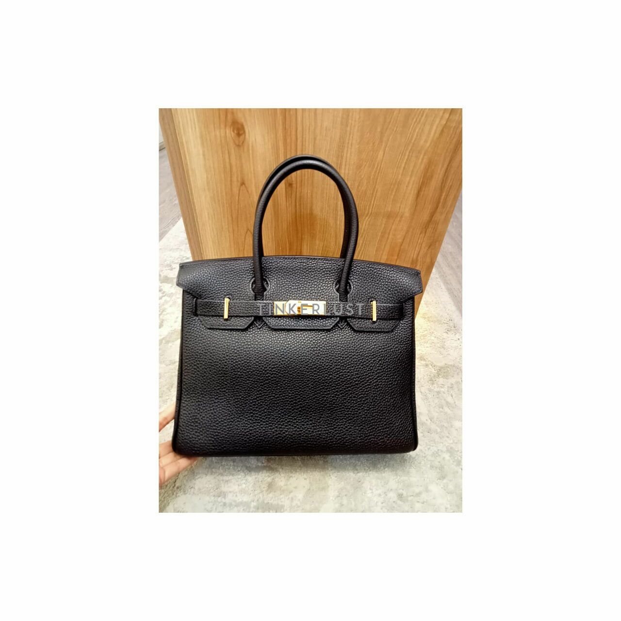 Hermes Birkin 30 Black Togo GHW #H Handbag