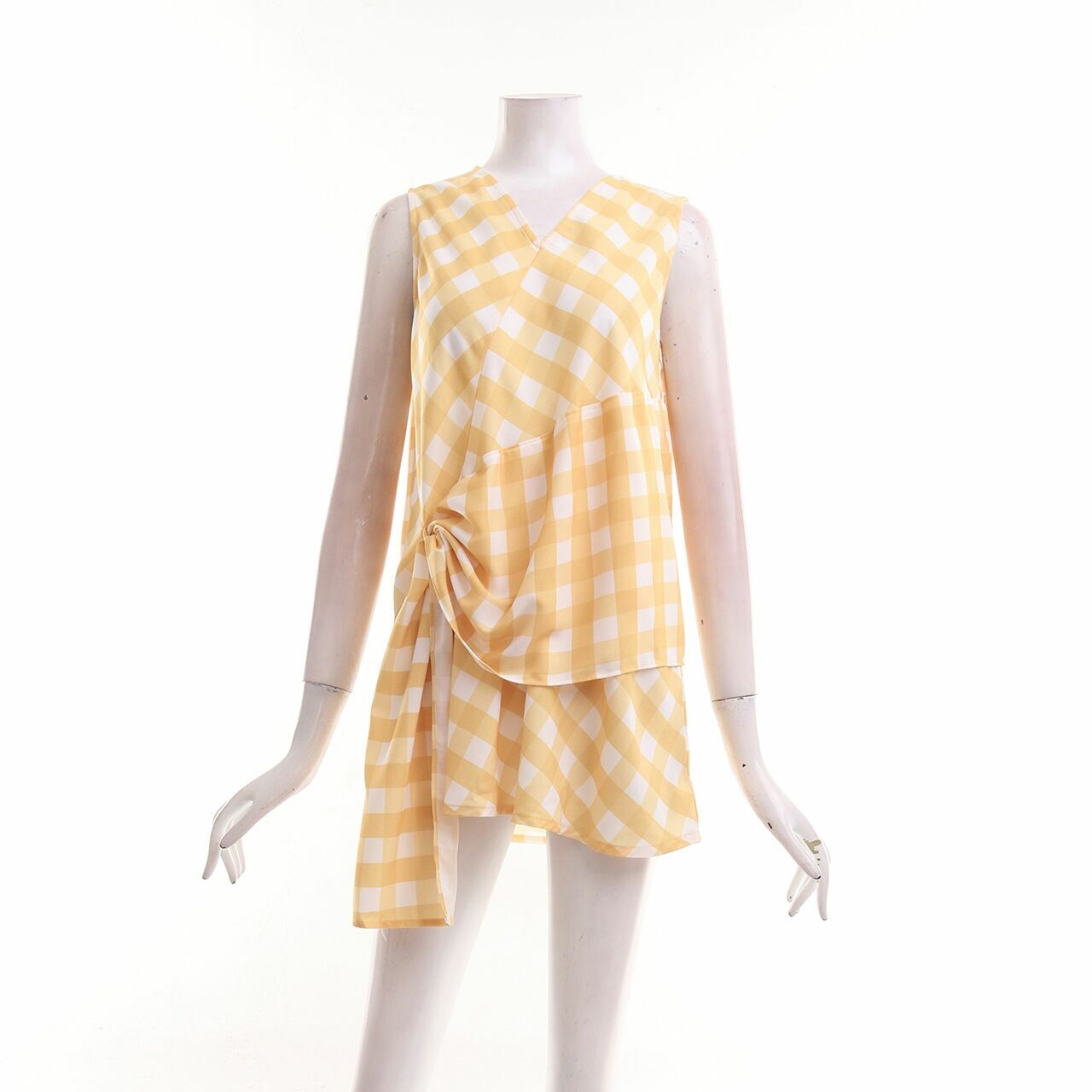 Cotton Ink Yellow Plaid Sleeveless