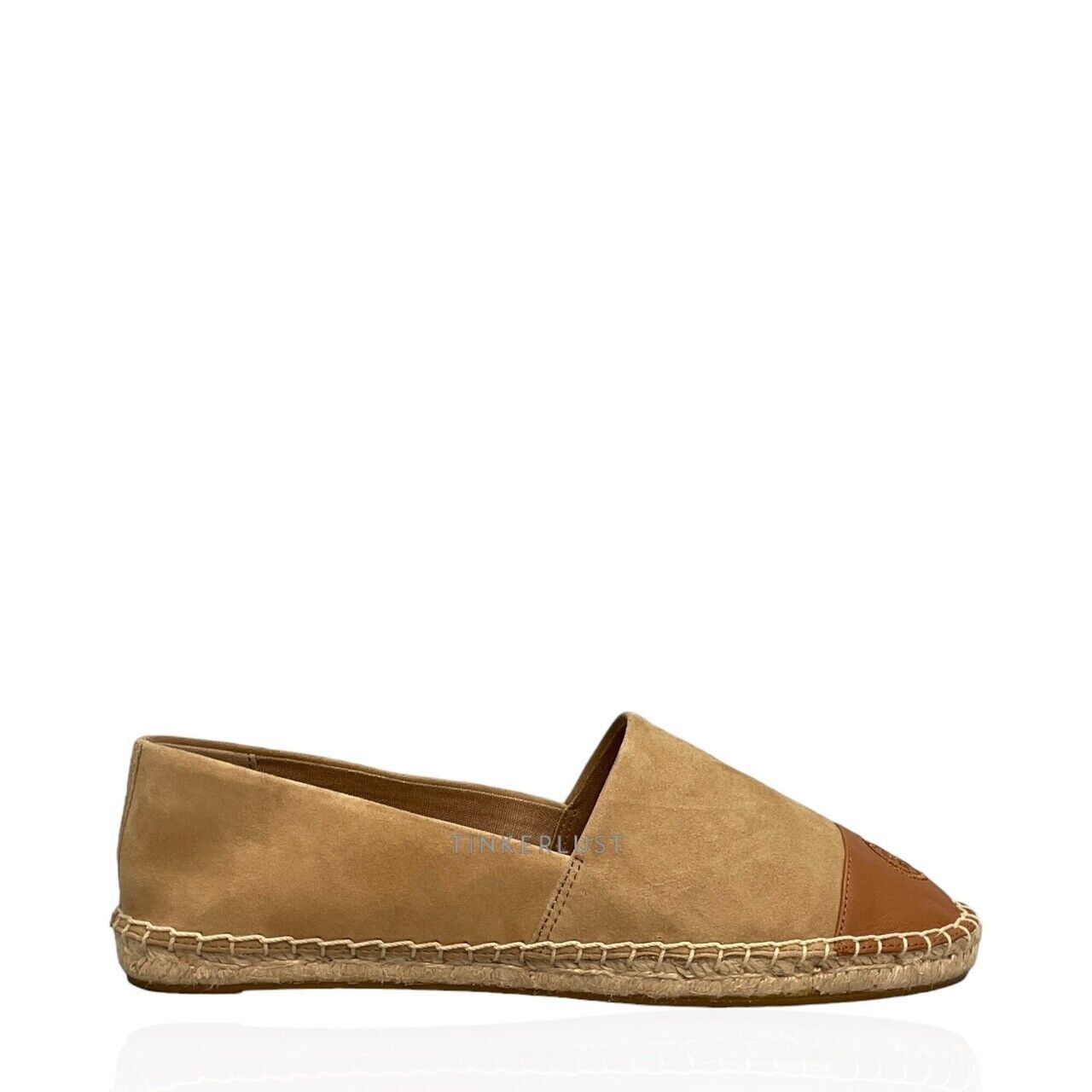 Tory Burch Colorblock Espadrilles Suede Tan Flats