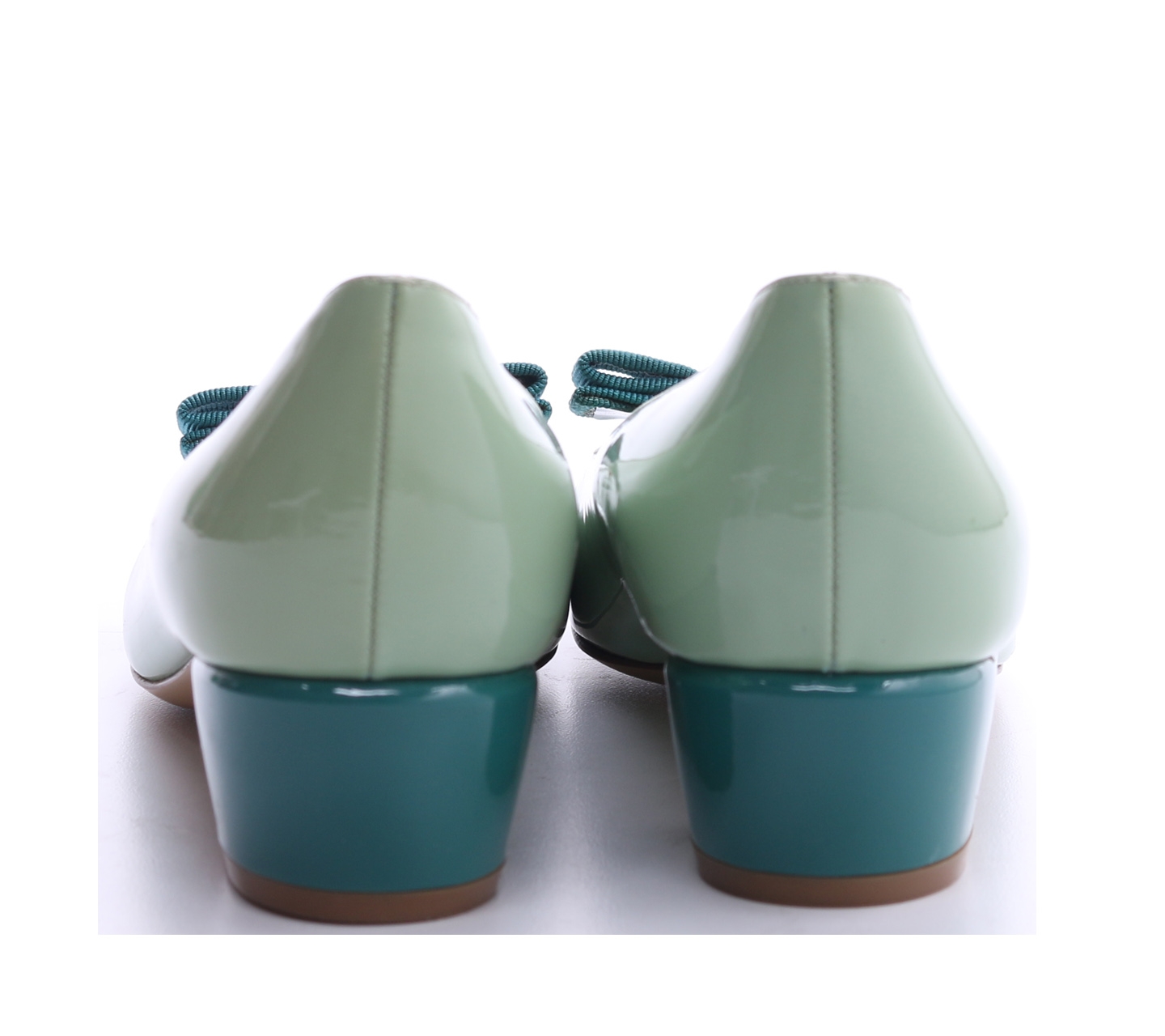 Salvatore Ferragamo Green Vara M Heels