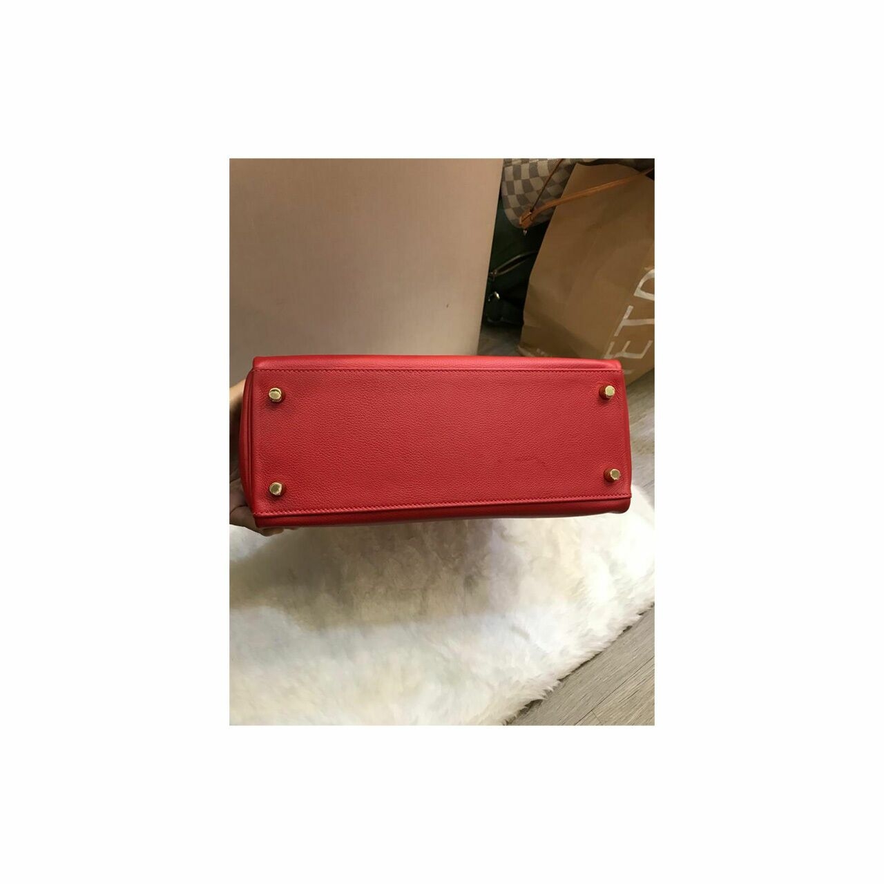 Hermes Kelly 28 RC Evercolor GHW #C Handbag