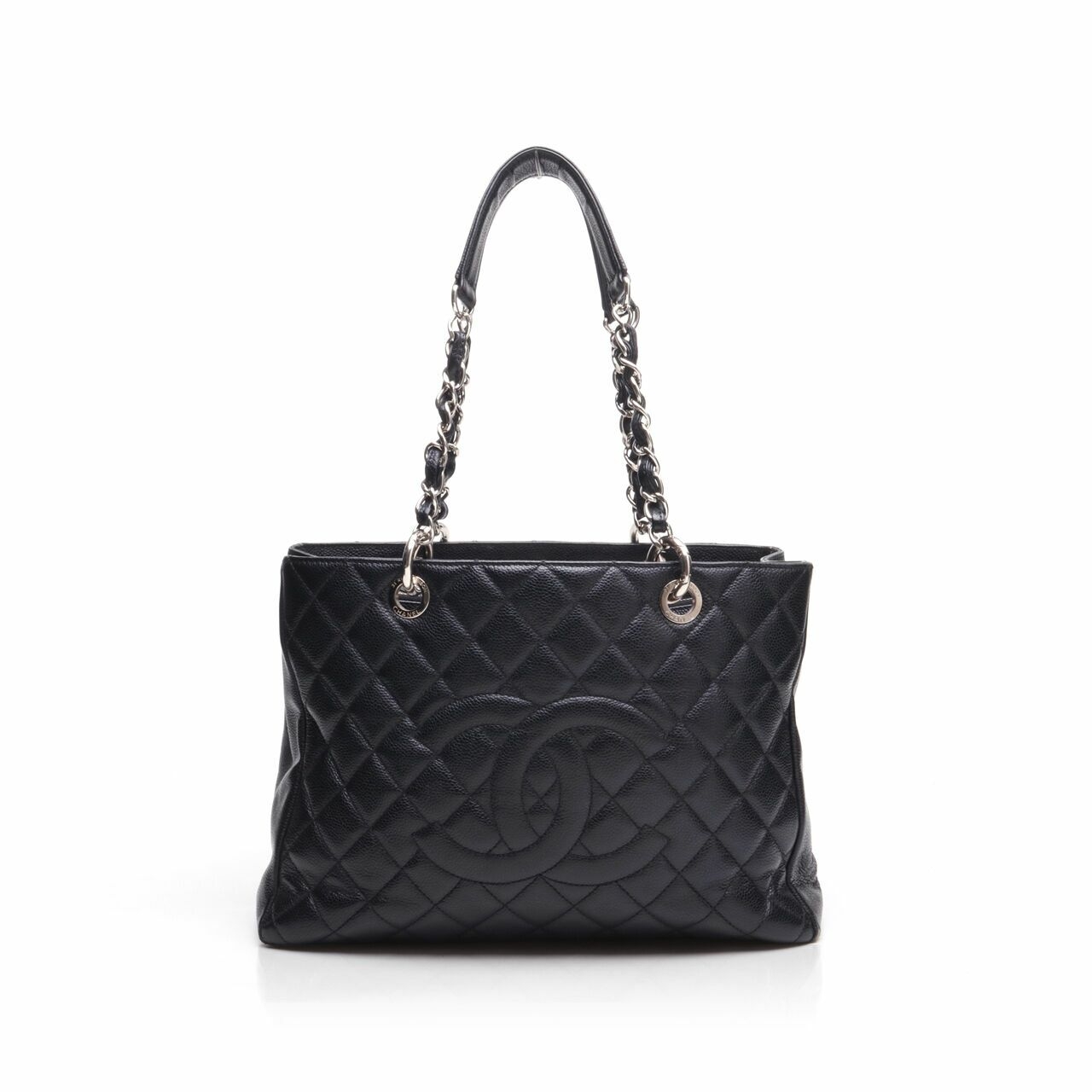 Chanel Caviar Grand Shopping Tote GST Black #14