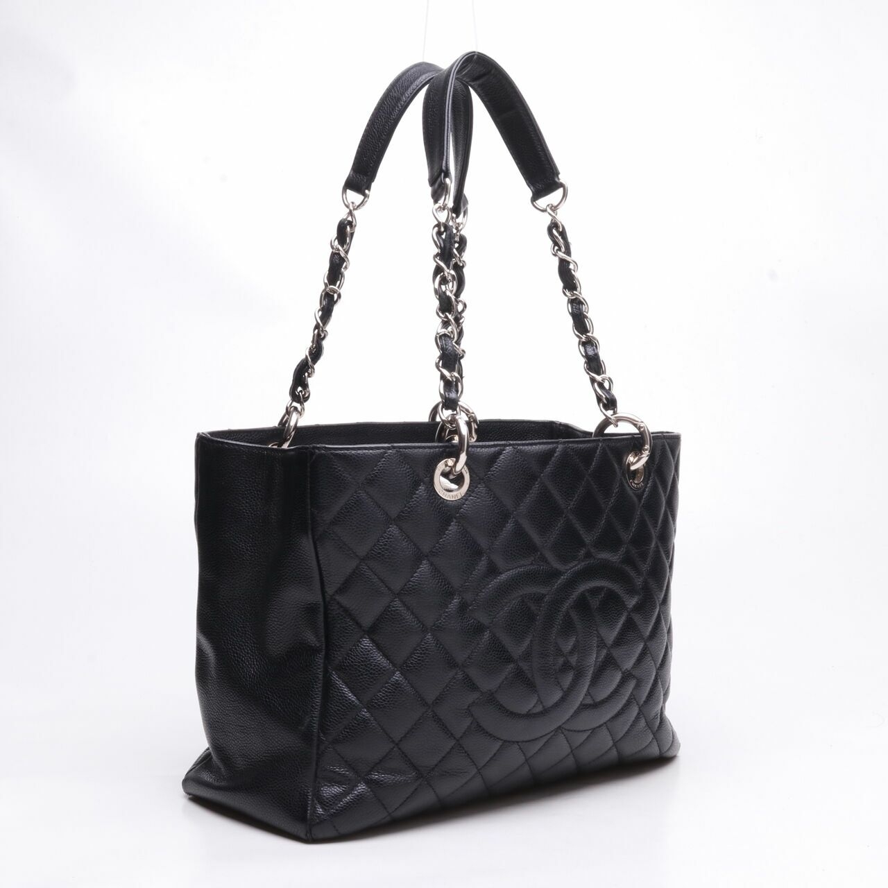 Chanel Caviar Grand Shopping Tote GST Black #14