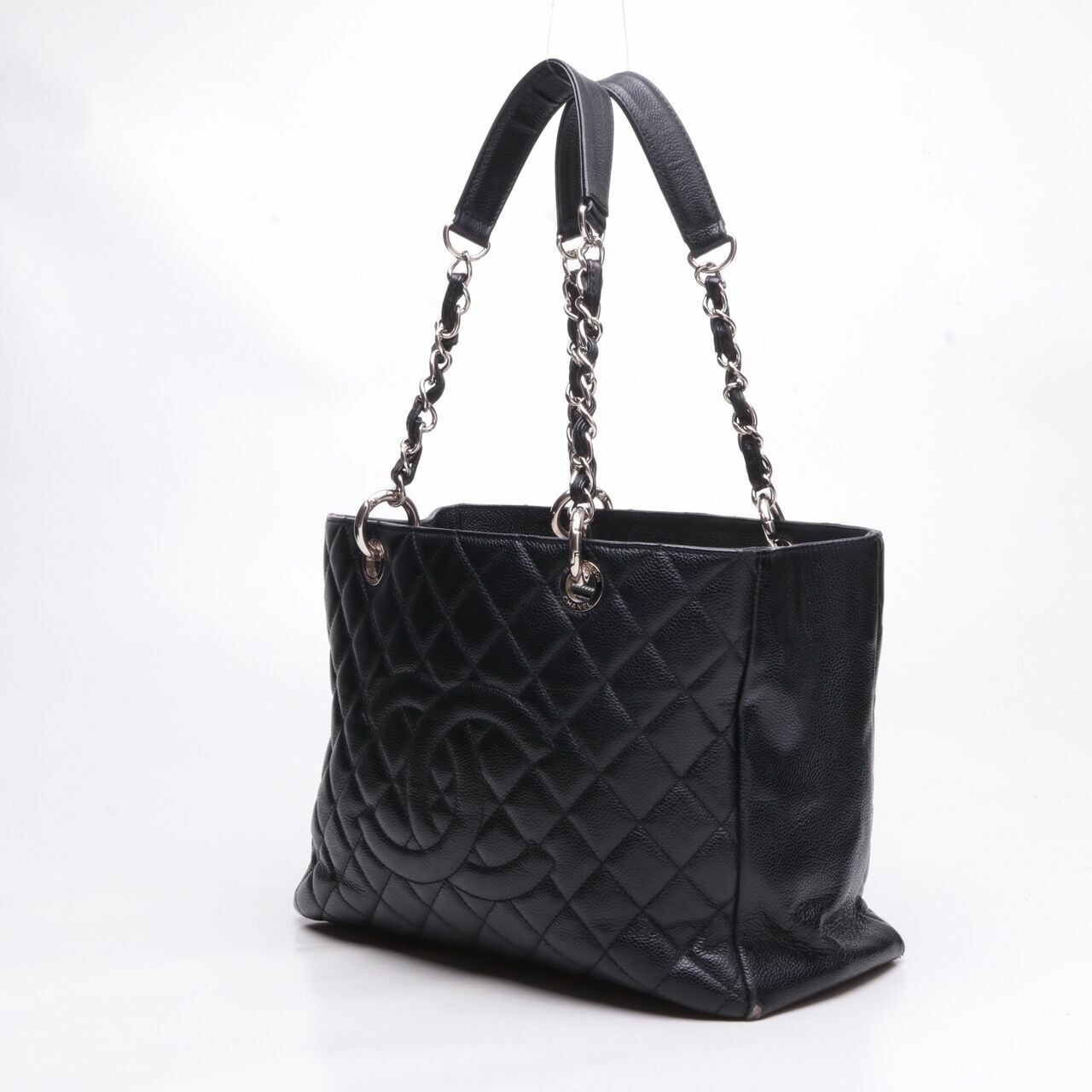 Chanel Caviar Grand Shopping Tote GST Black #14