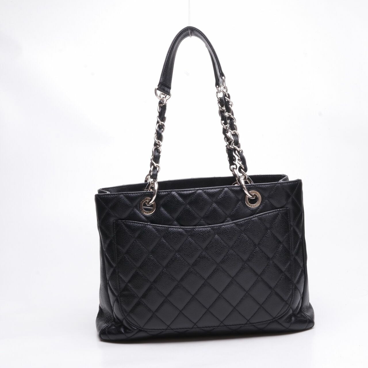 Chanel Caviar Grand Shopping Tote GST Black #14