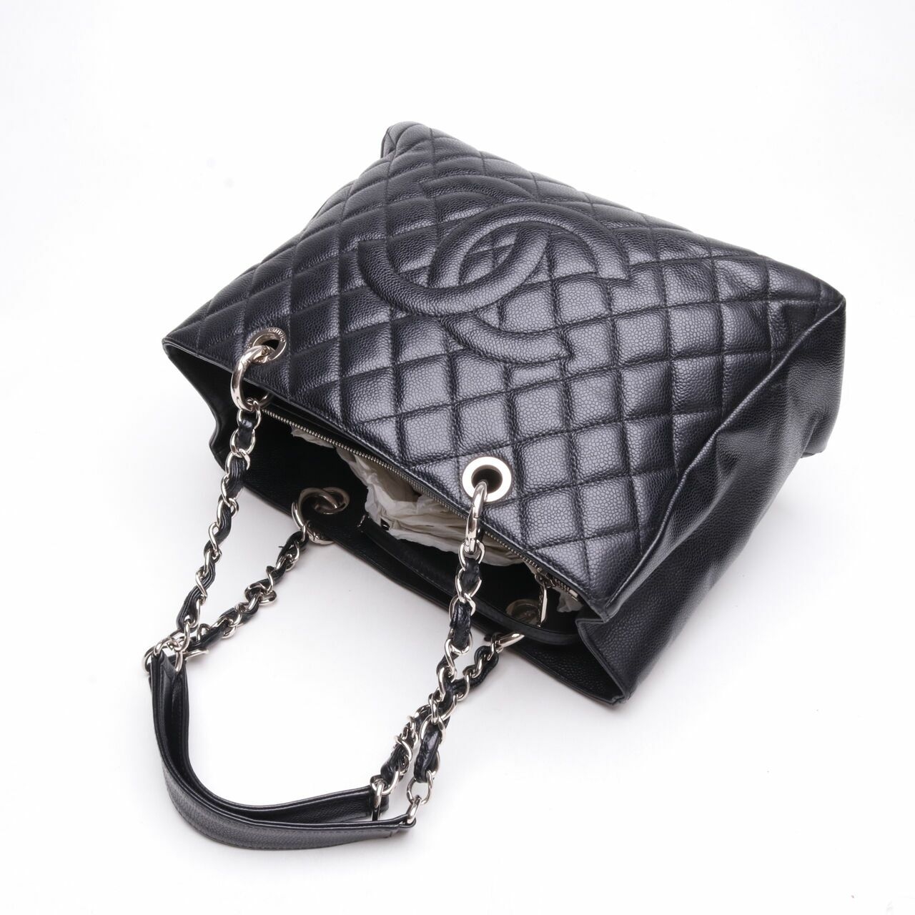 Chanel Caviar Grand Shopping Tote GST Black #14