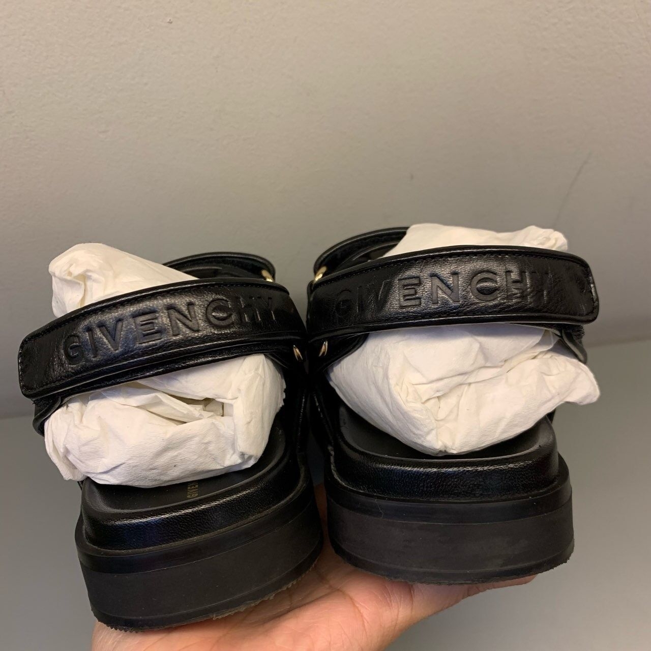 Givenchy 4G Emblem Double Strap Sandals Black