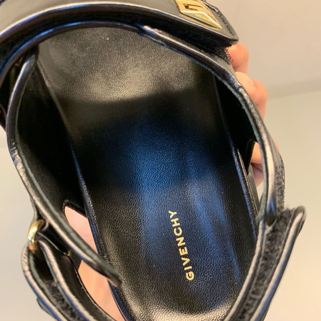 Givenchy 4G Emblem Double Strap Sandals Black