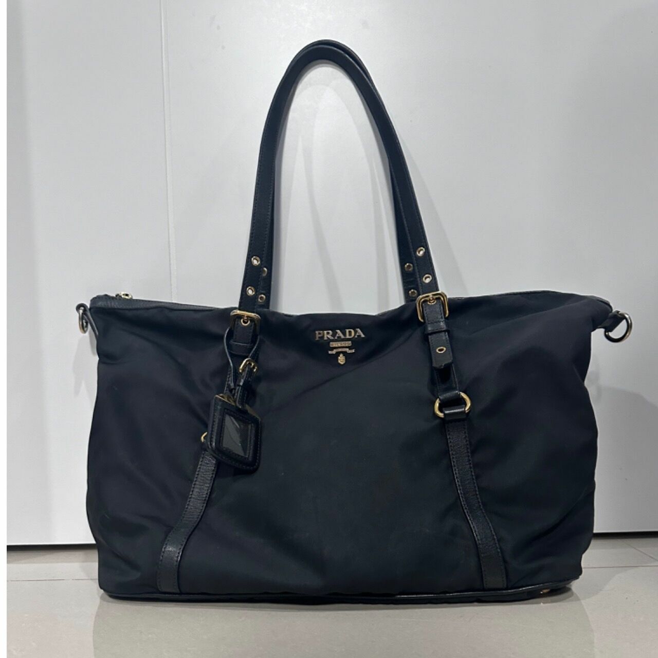 Prada Black Tessuto Tote Black