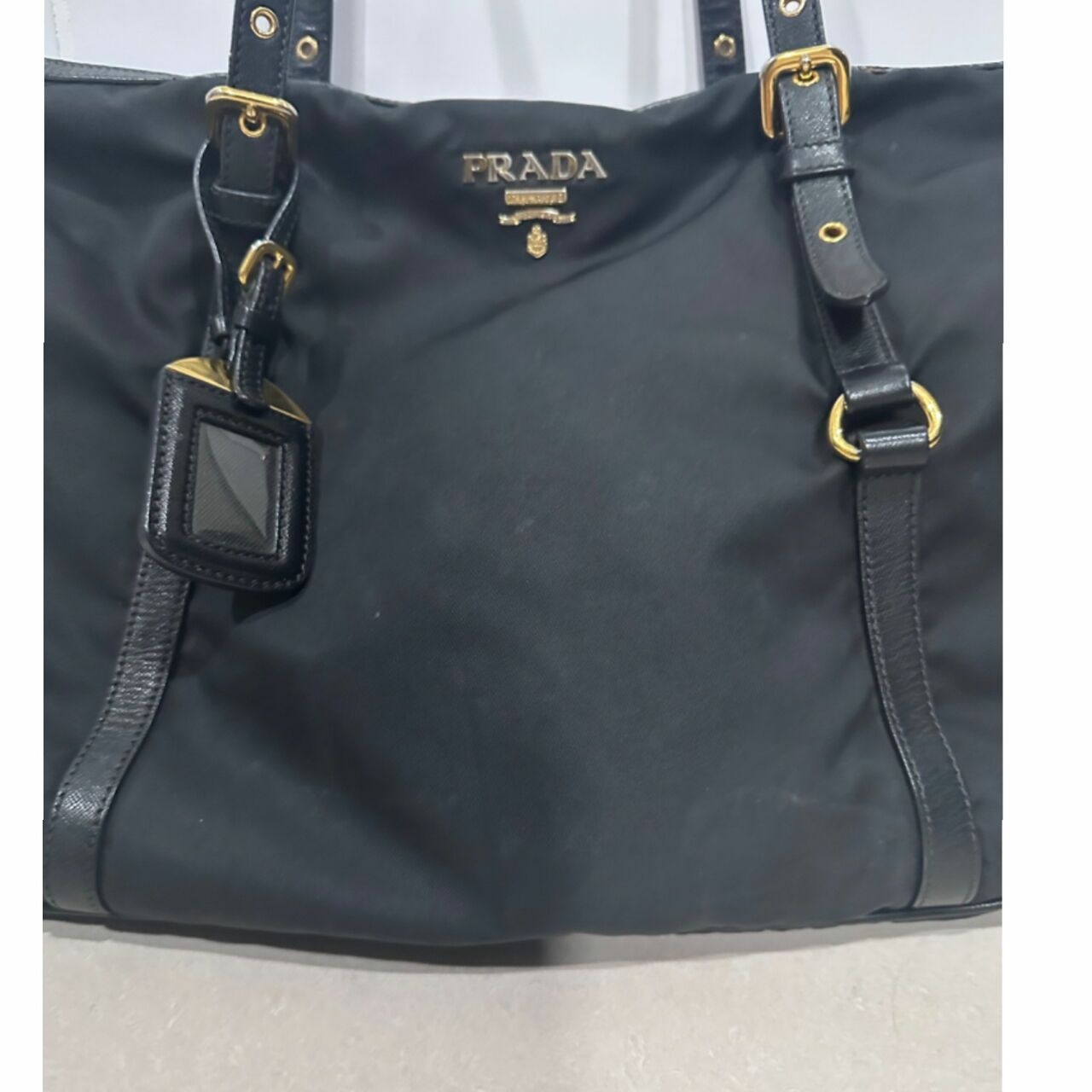 Prada Black Tessuto Tote Black