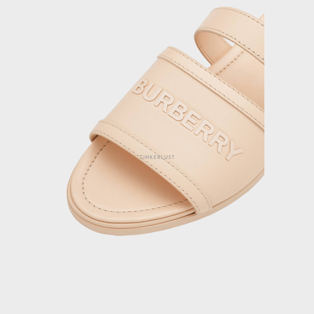 Burberry Women Honour Flat Sandals in Pale Peach	