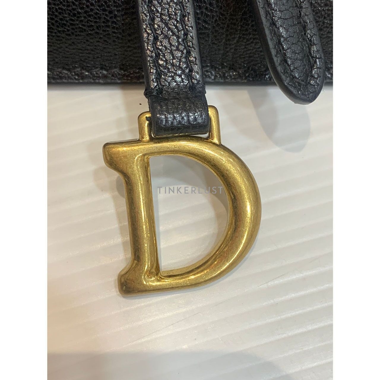 Christian Dior Saddle Goatskin Black GHW 2024 Clutch 