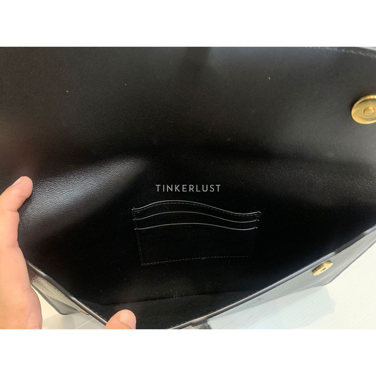 Christian Dior Saddle Goatskin Black GHW 2024 Clutch 