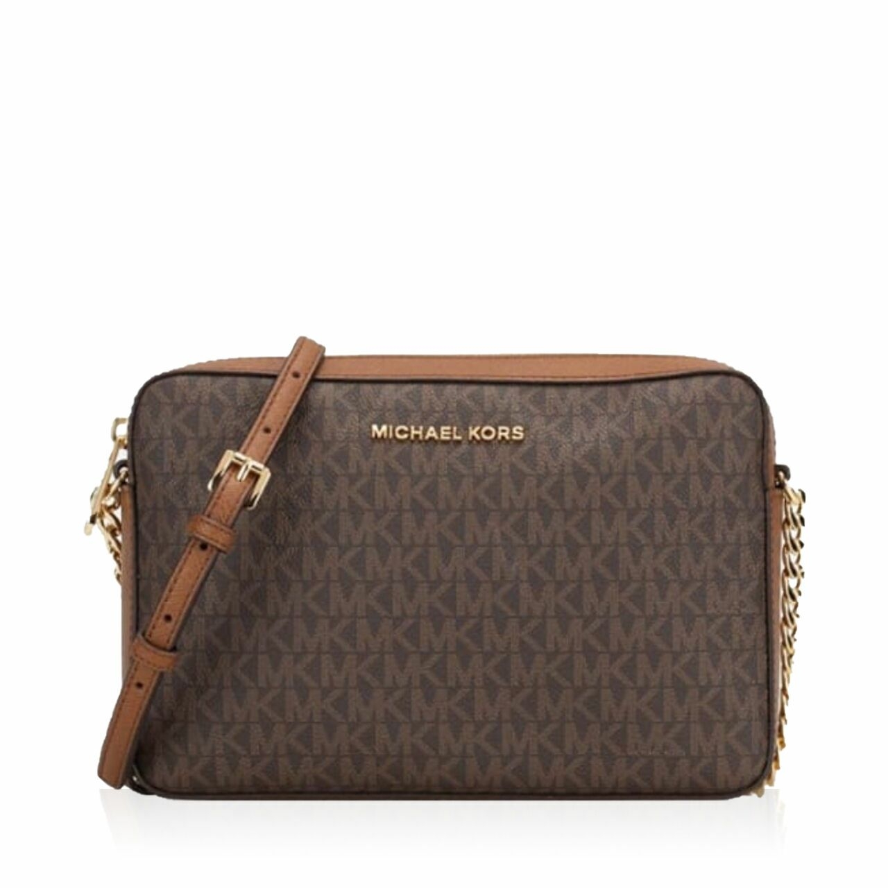 Michael Kors Jet Set Item Large Crossbody Signature Brown