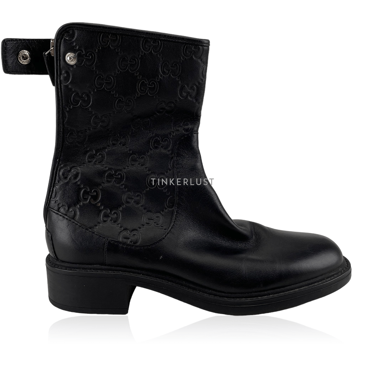 Guccissima Short Zip Boot Black