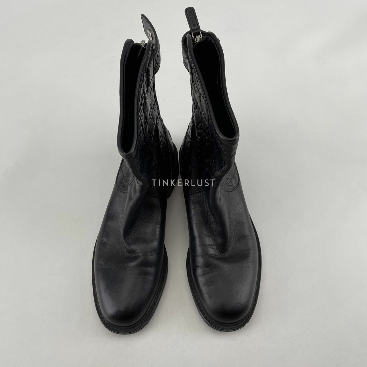 Guccissima Short Zip Boot Black