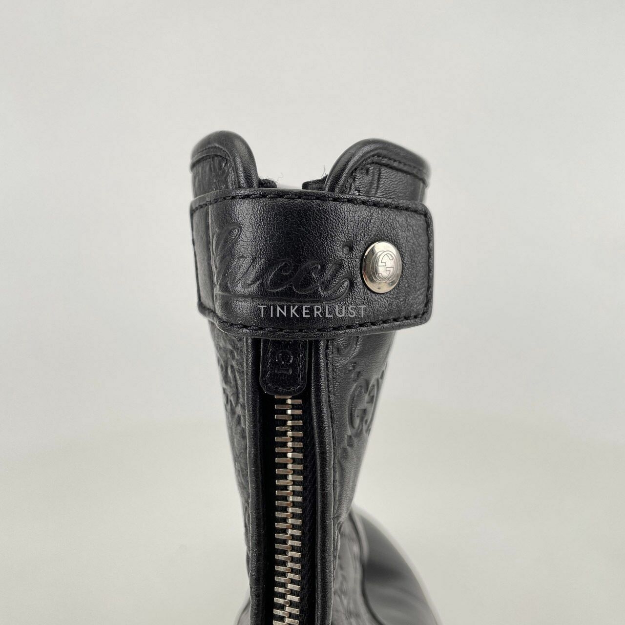 Guccissima Short Zip Boot Black