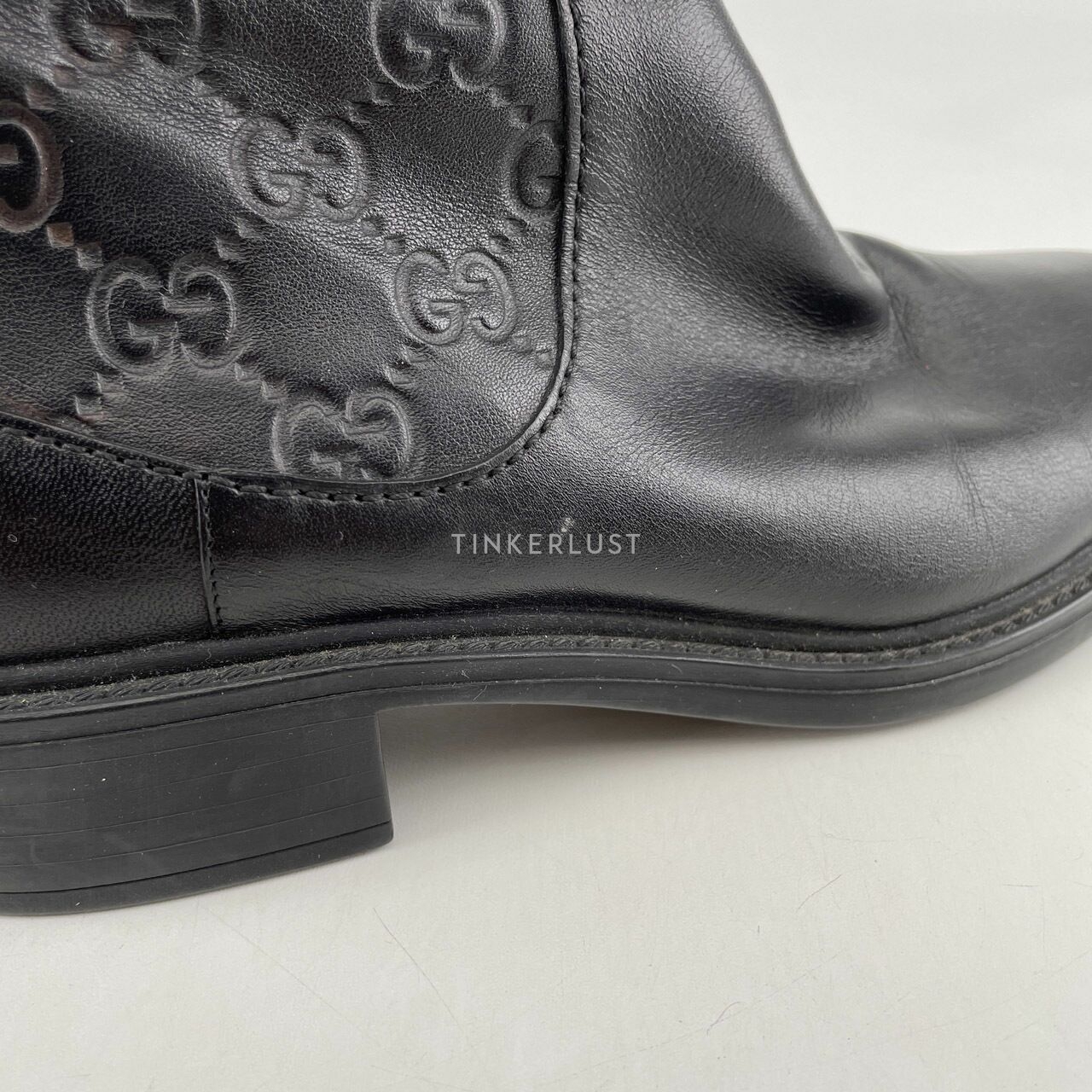 Guccissima Short Zip Boot Black