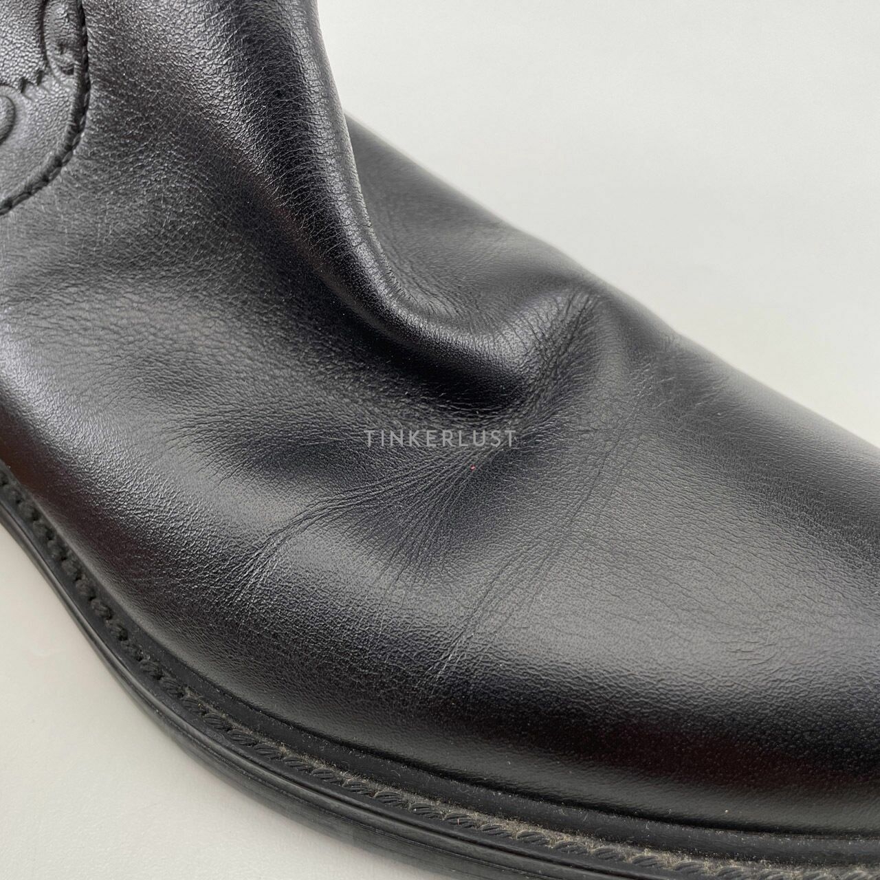 Guccissima Short Zip Boot Black