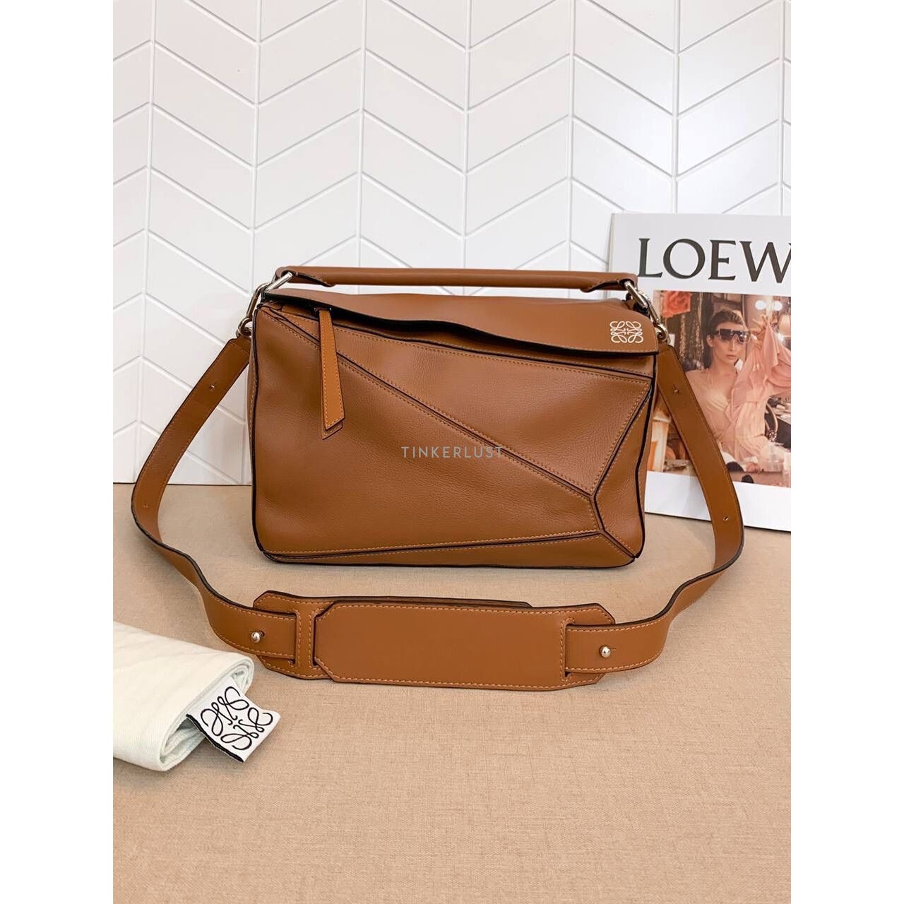 Loewe Puzzle Medium Tan 2016  Satchel Bag