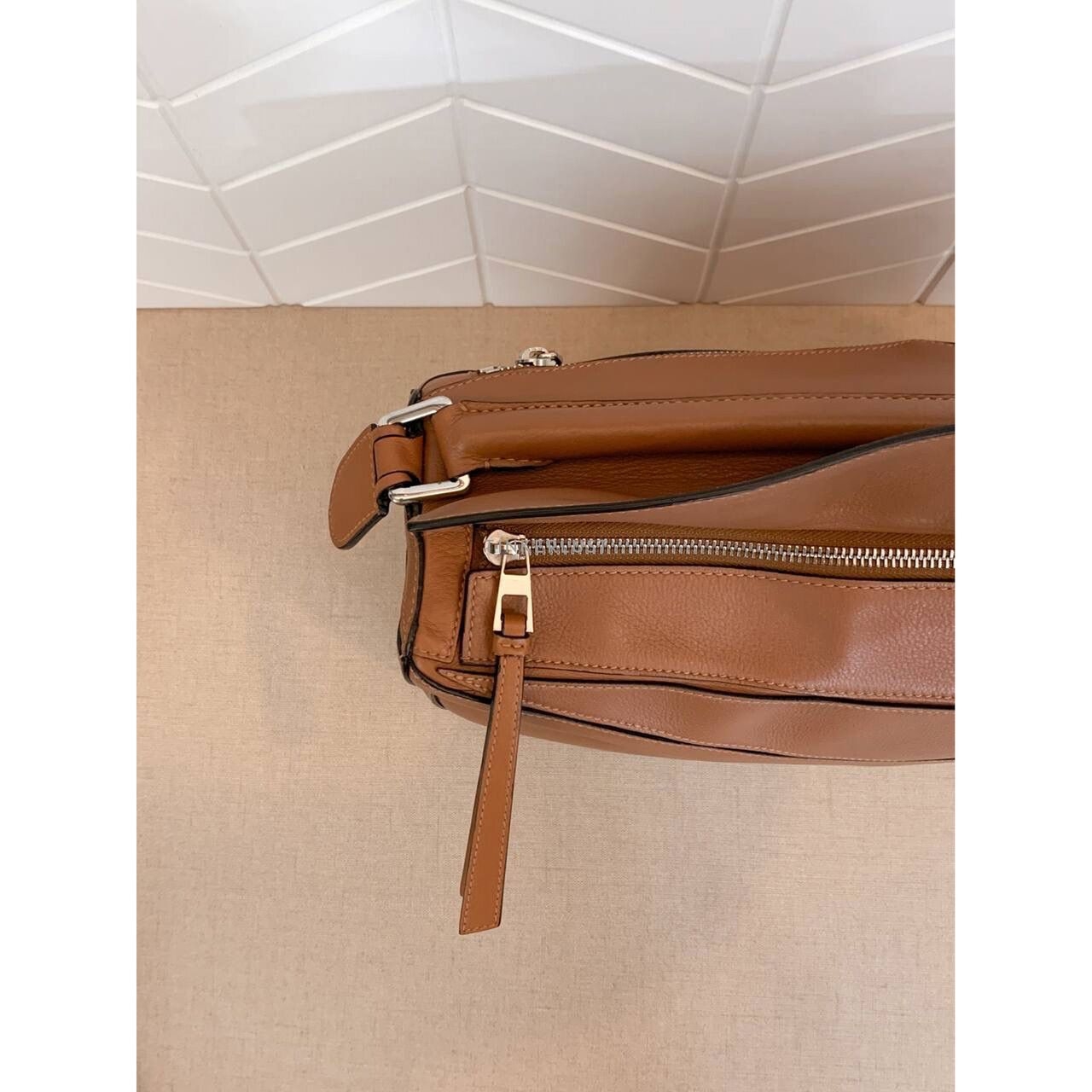 Loewe Puzzle Medium Tan 2016  Satchel Bag