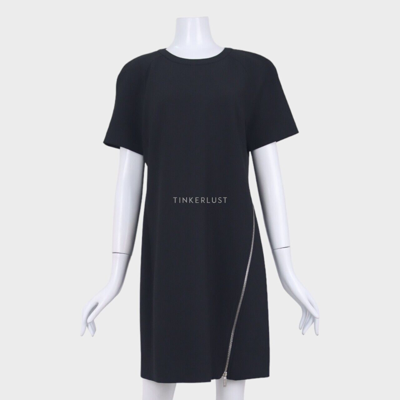 Calvin Klein Black Short Sleeve Midi Dress