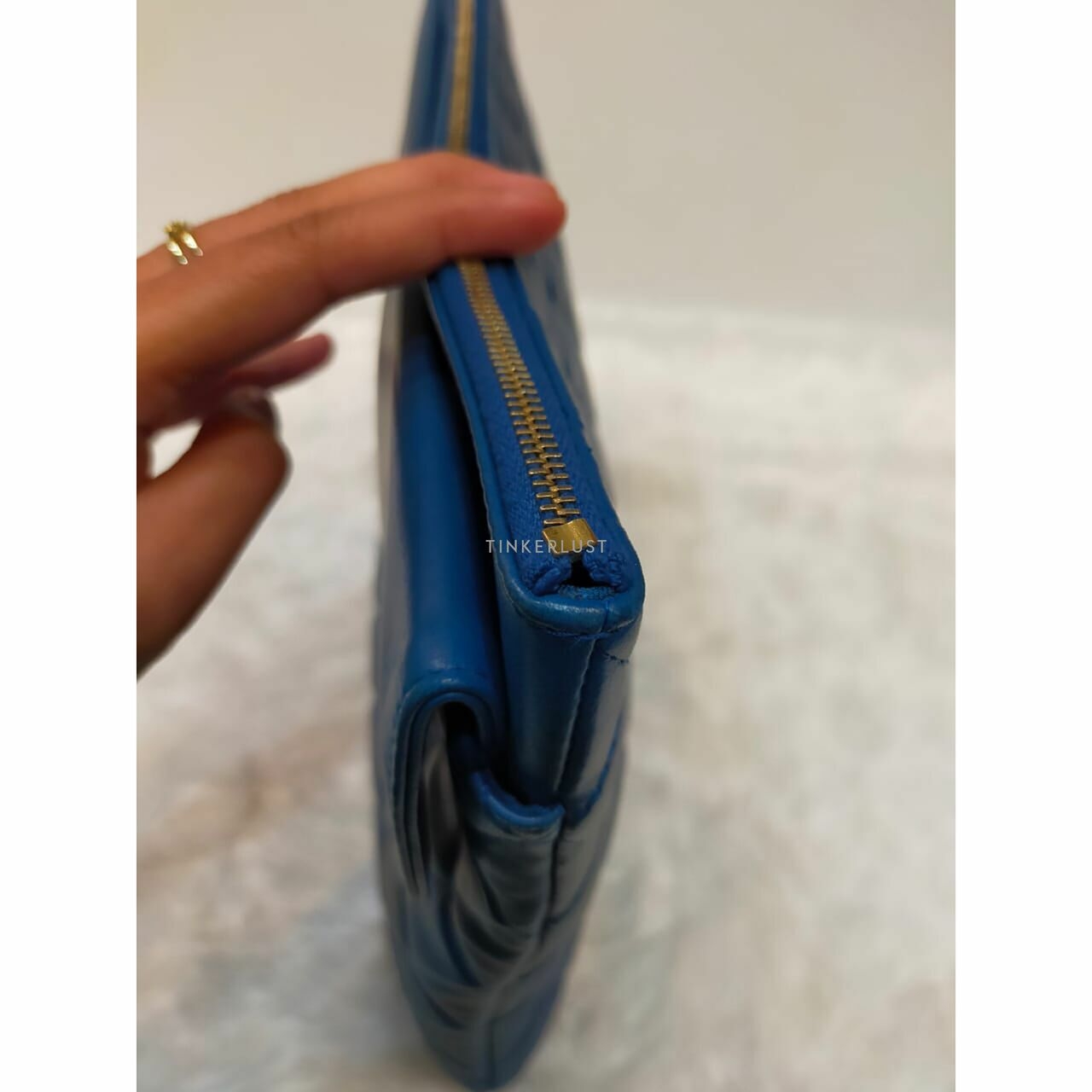 Chanel Ocase Blue Lambskin #23 SHW Pouch