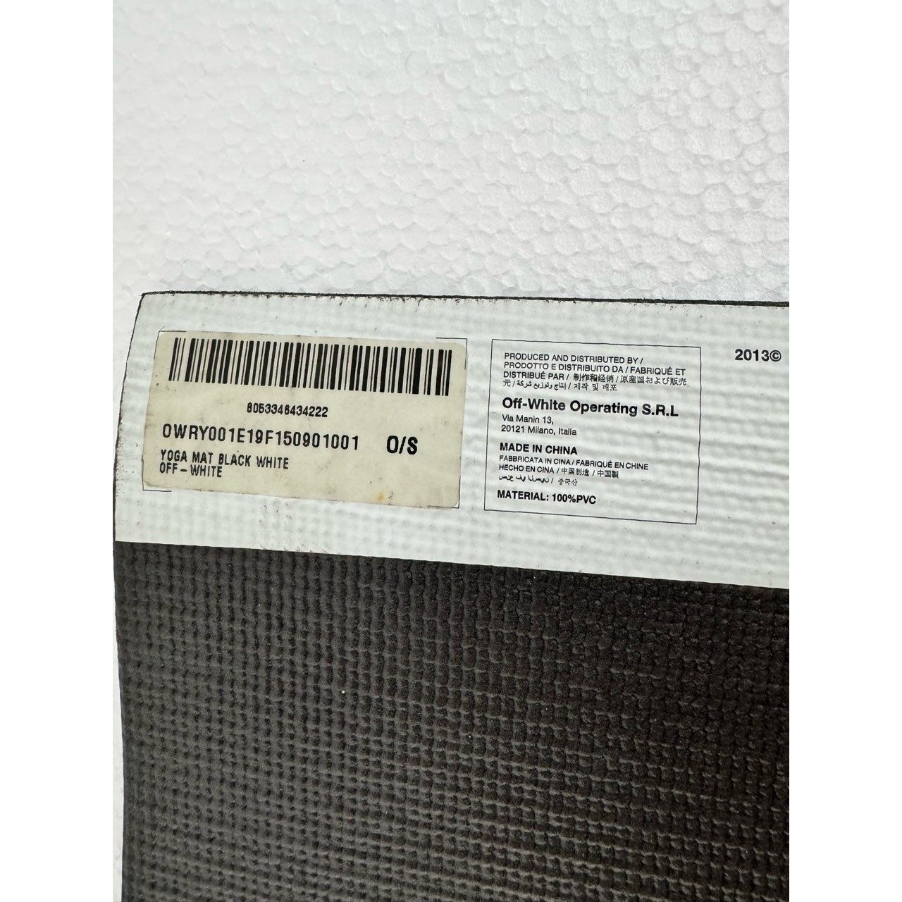 Off-White Black Yoga Mat