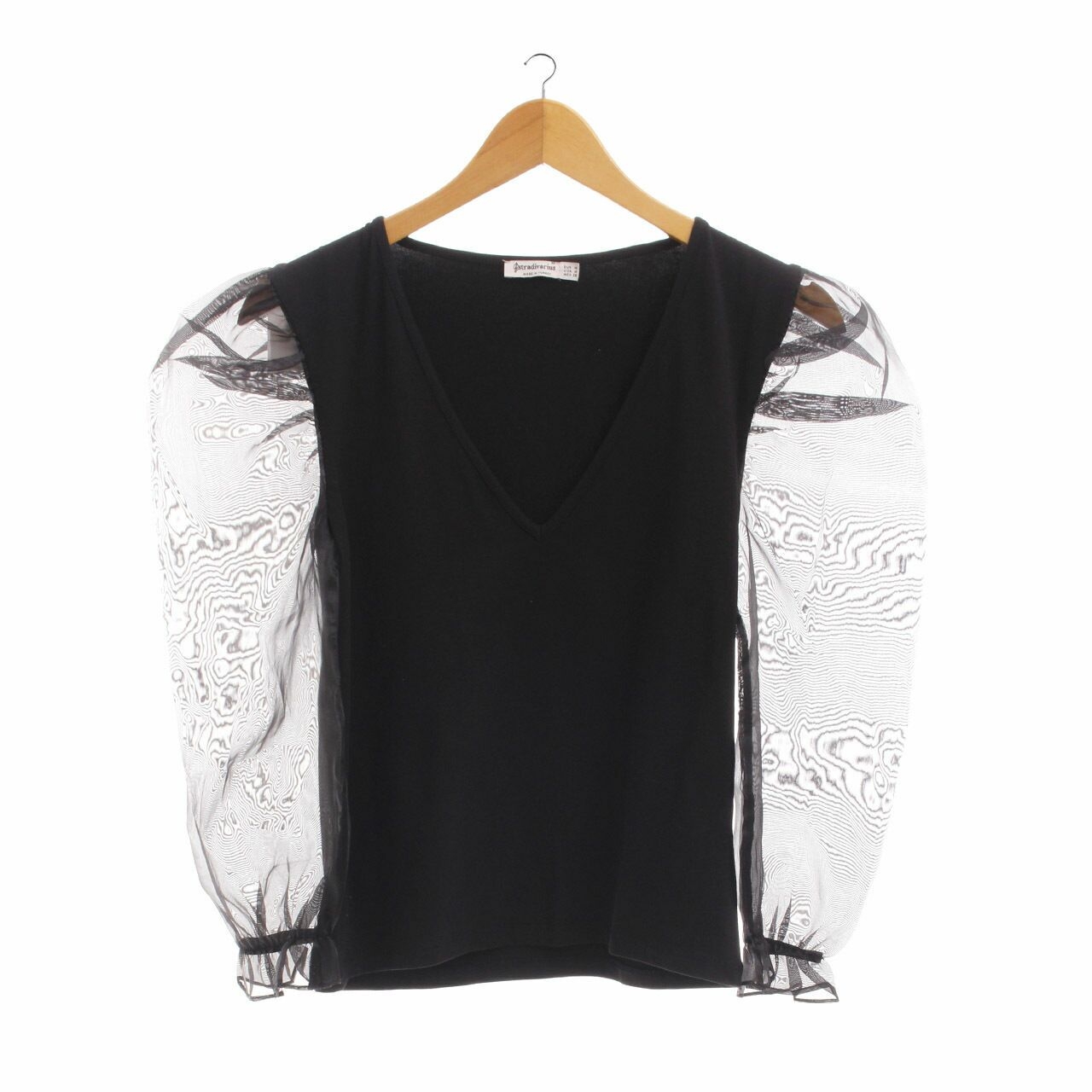 Stradivarius Black Organza Blouse