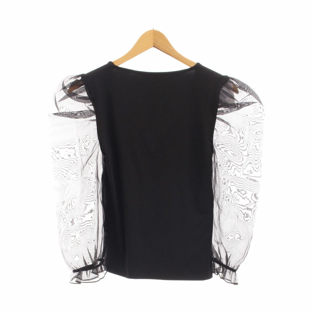 Stradivarius Black Organza Blouse