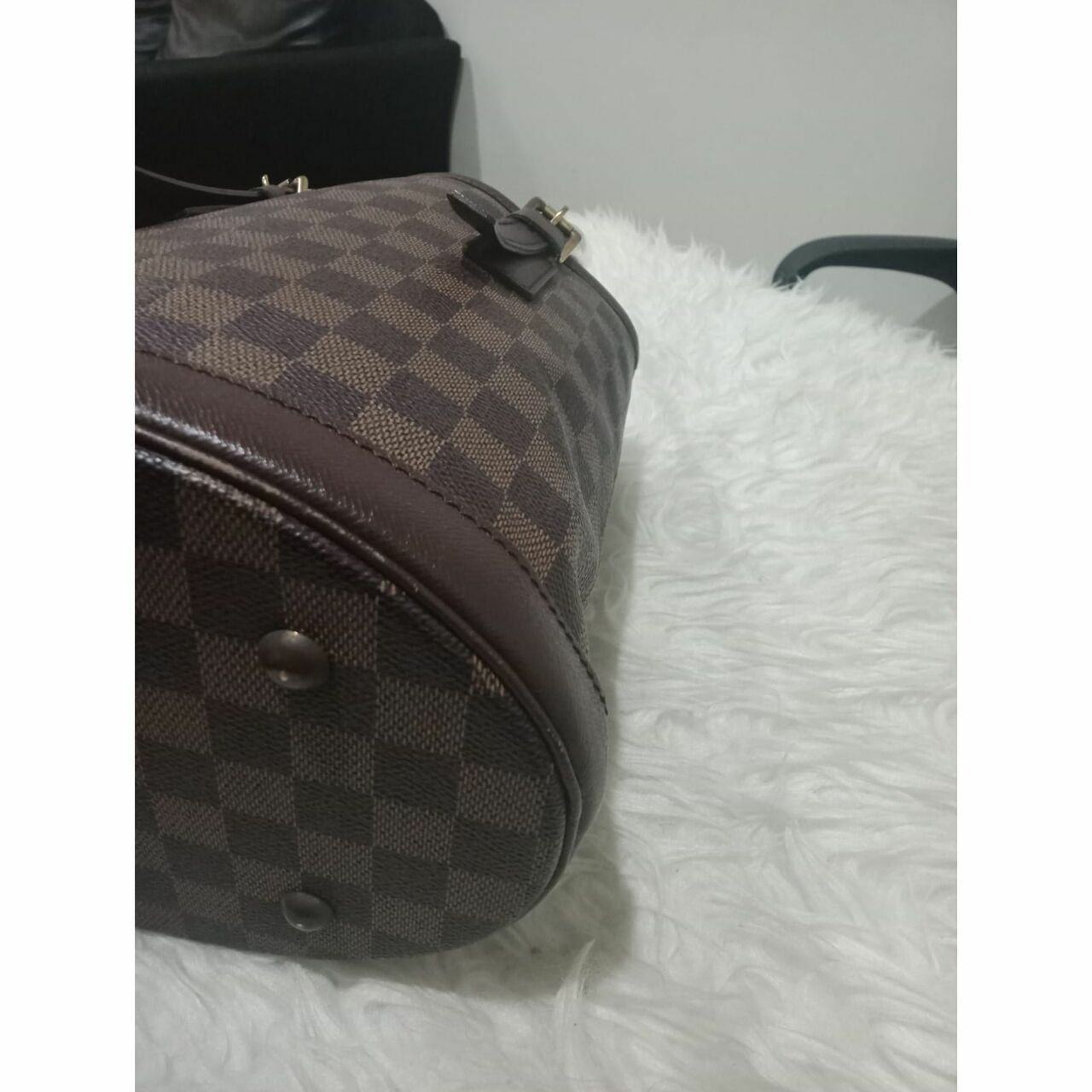 Louis Vuitton Marais Damier Ebene Bucket Shoulder Bag