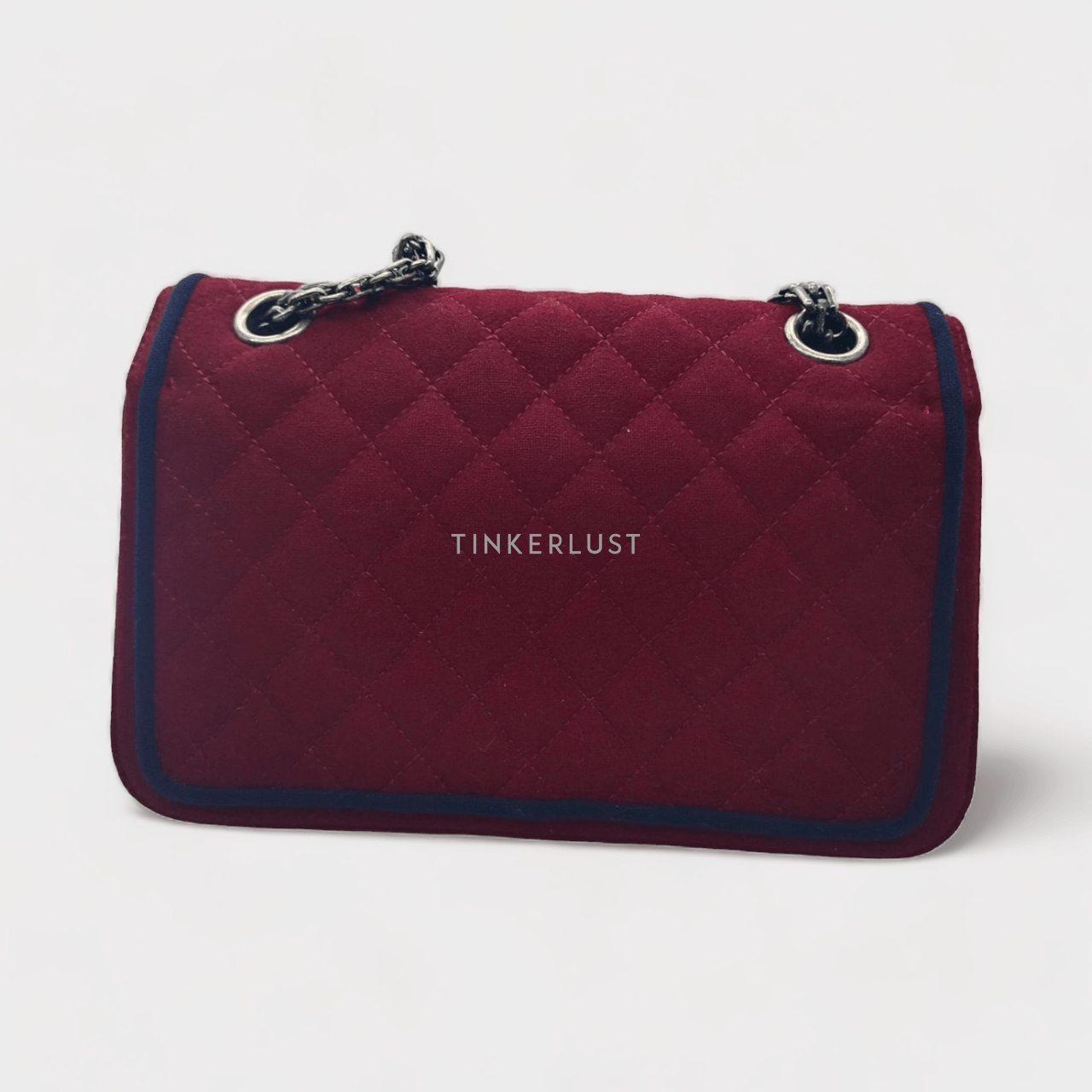 Chanel Small Maroon Wool Limited Edition Shoulder Bag