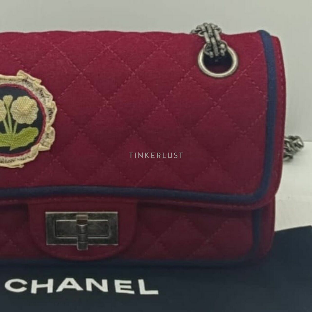 Chanel Small Maroon Wool Limited Edition Shoulder Bag