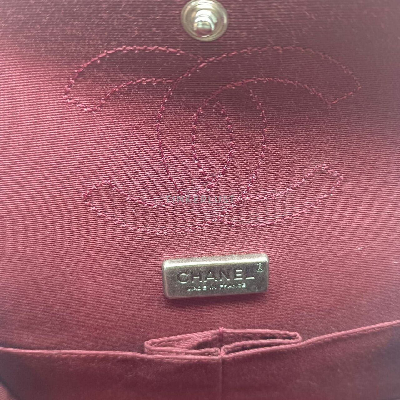 Chanel Small Maroon Wool Limited Edition Shoulder Bag