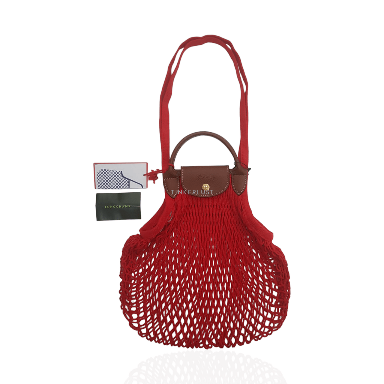 Longchamp Red Filet L Shoulder Bag