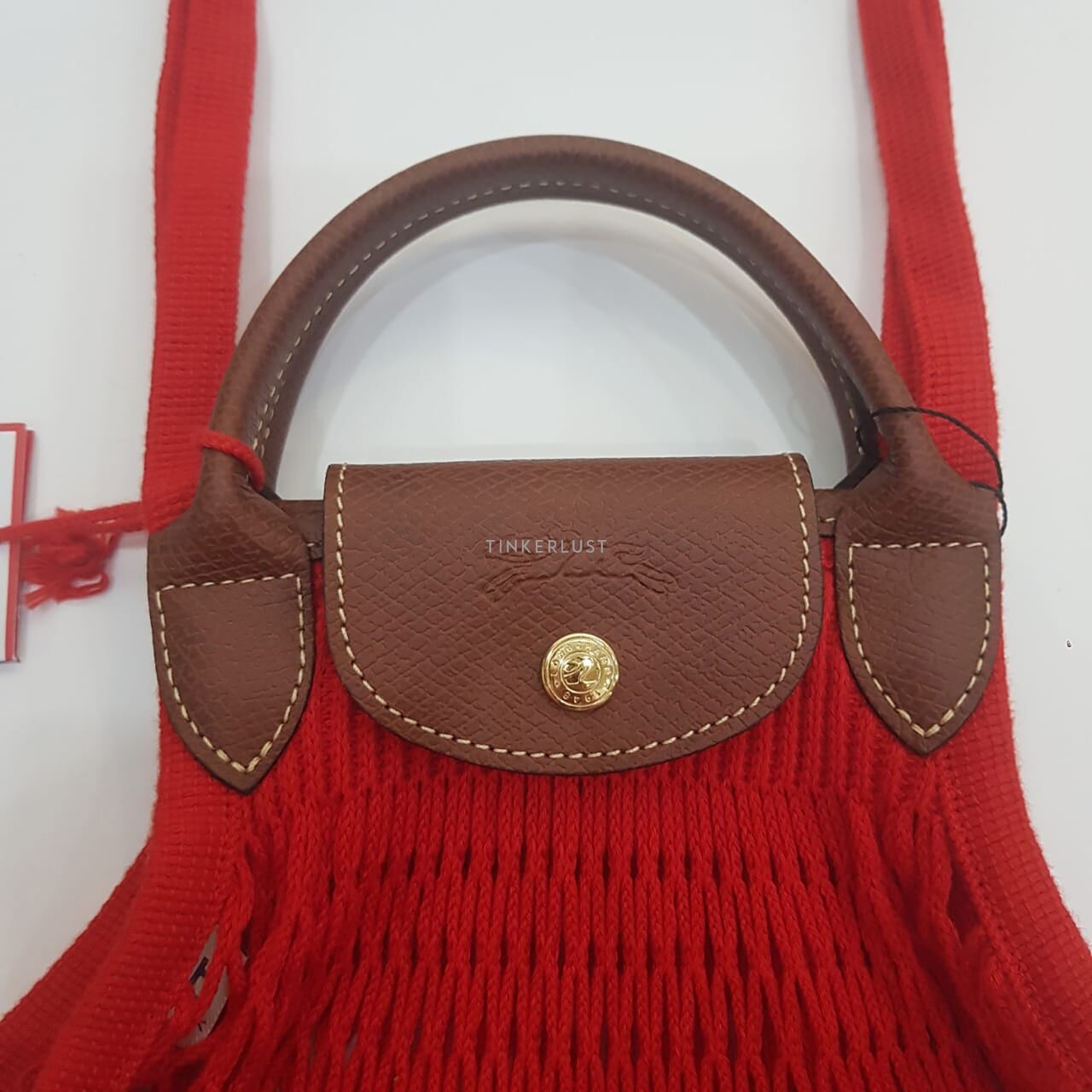 Longchamp Red Filet L Shoulder Bag