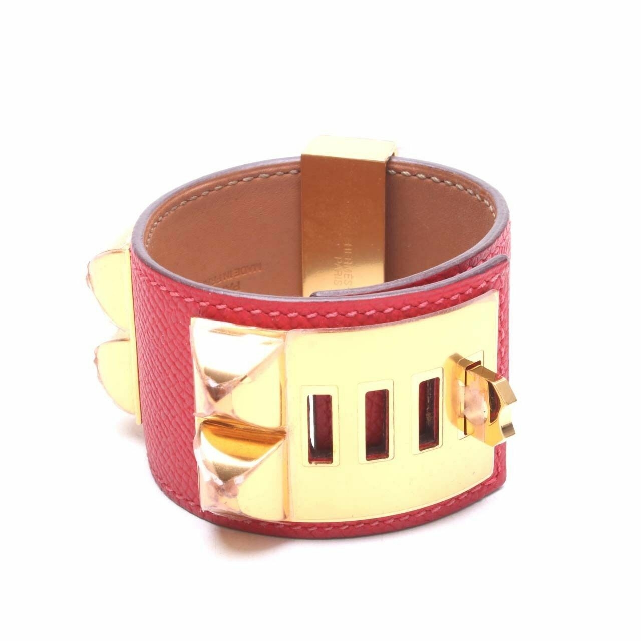 Hermes Rogue Casaque Epsom Leather GHW Collier de Chien Bracelet 