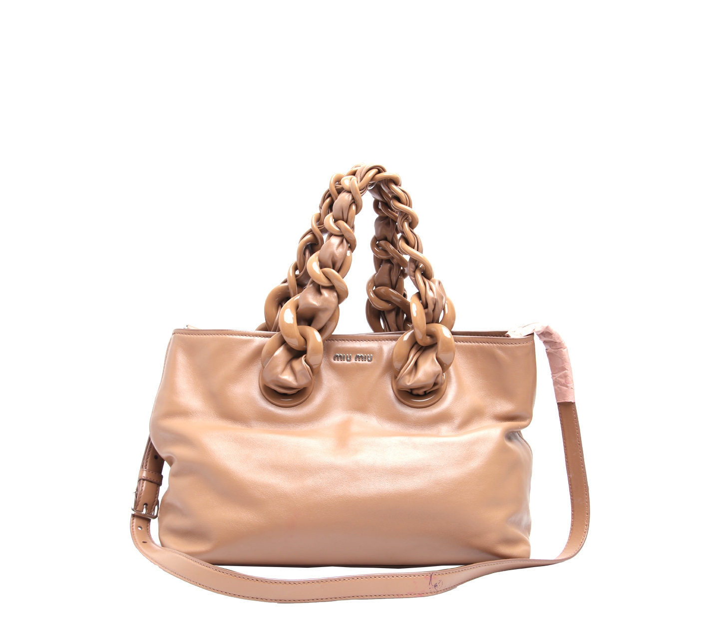 Miu Miu Chain Hundle Leather Handbag