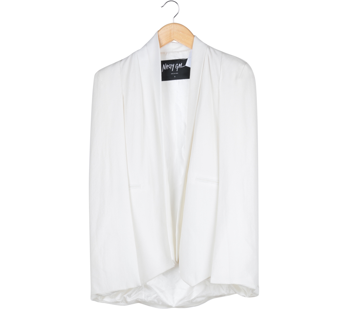 Nasty Gal Off White Cape Blazer