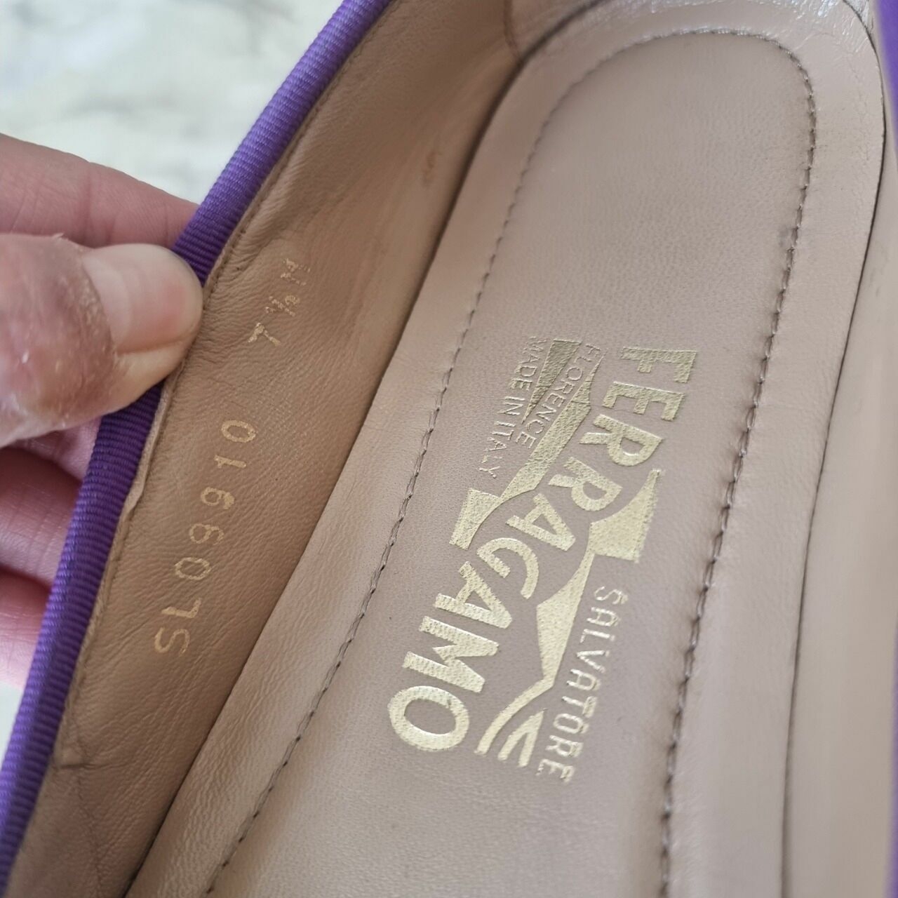 Salvatore Ferragamo Purple Flats