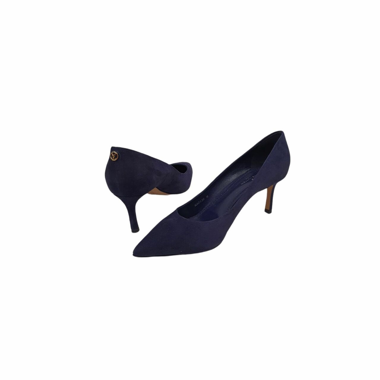 Louis Vuitton Heels Navy Suede