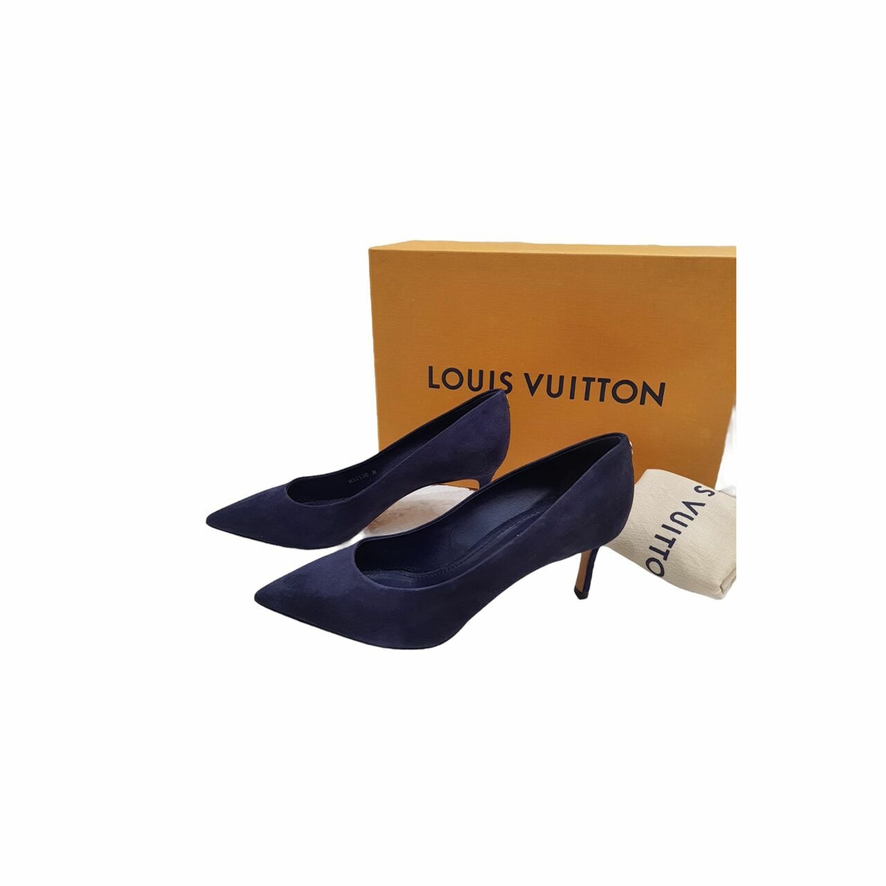 Louis Vuitton Heels Navy Suede