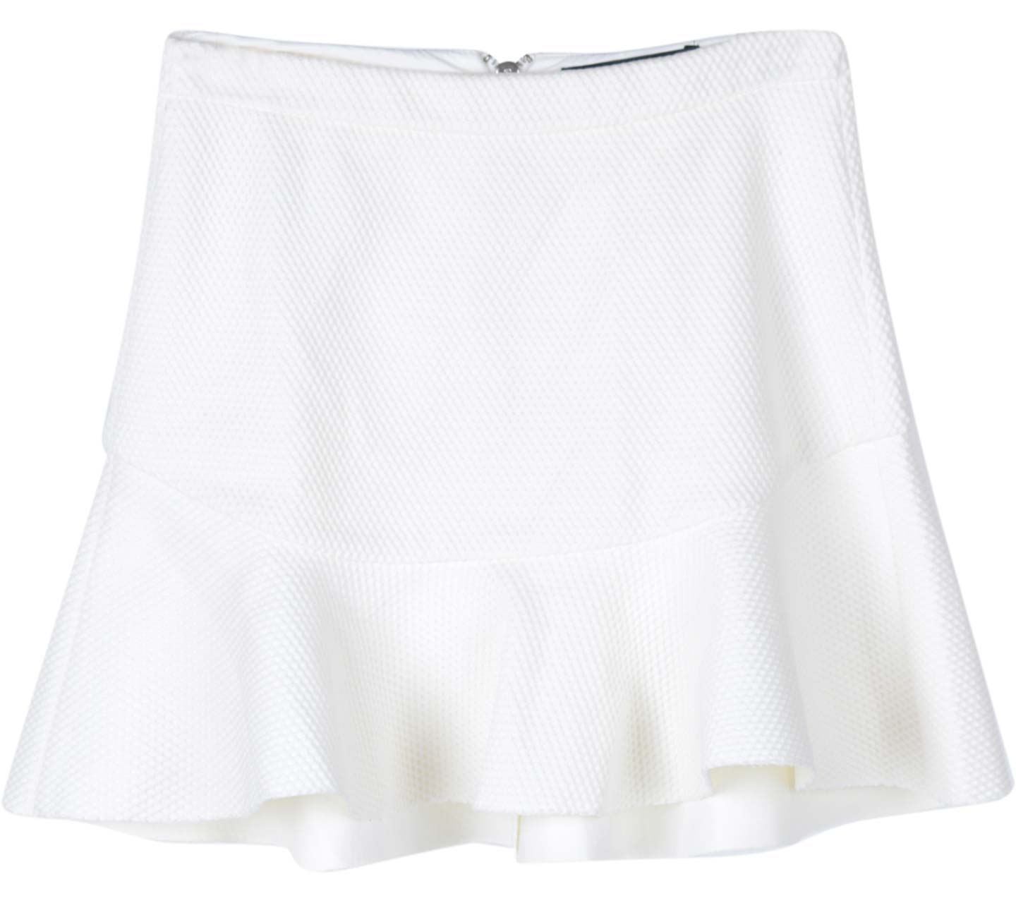 Zara White Peplum Skirt