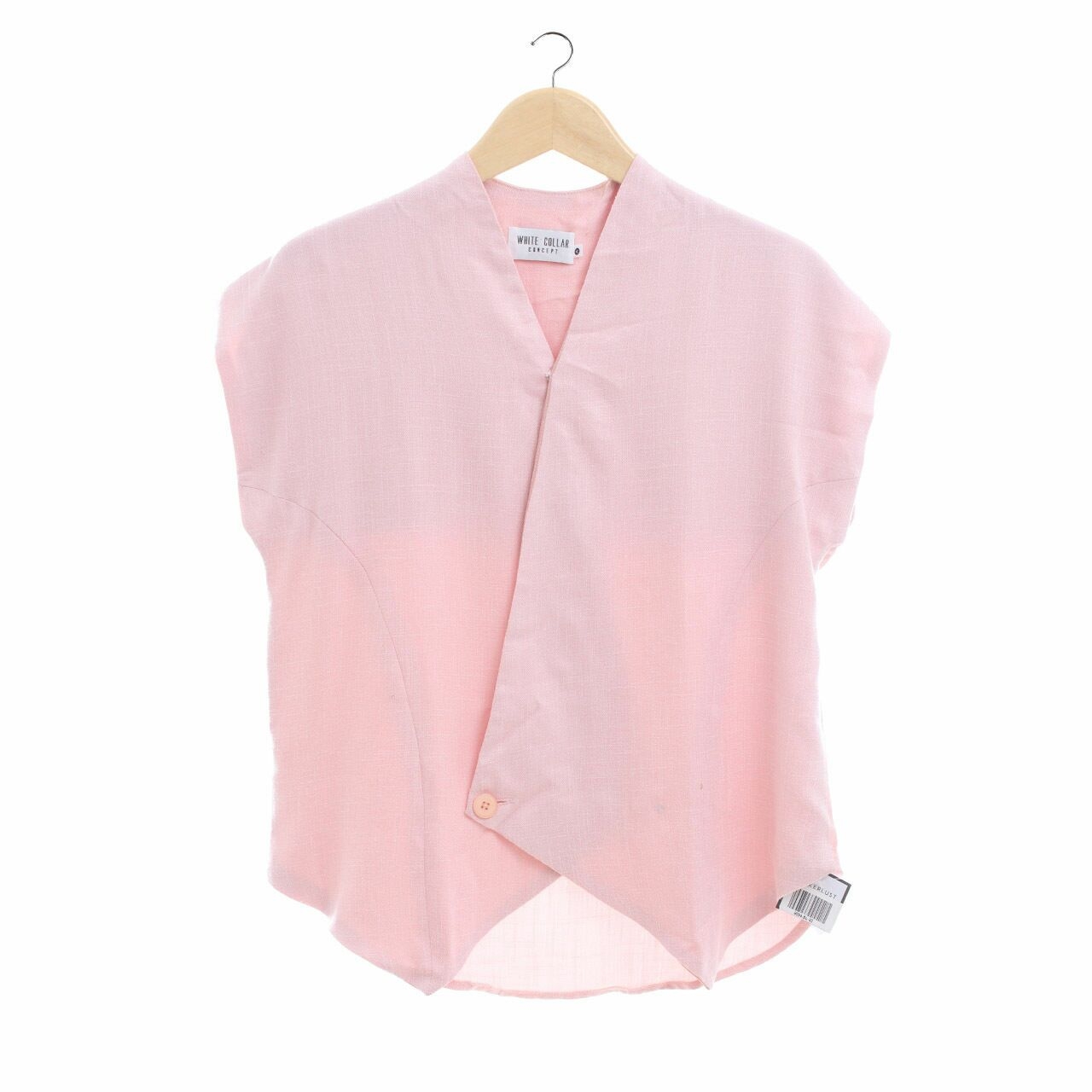 White Collar Concept Pink Blouse