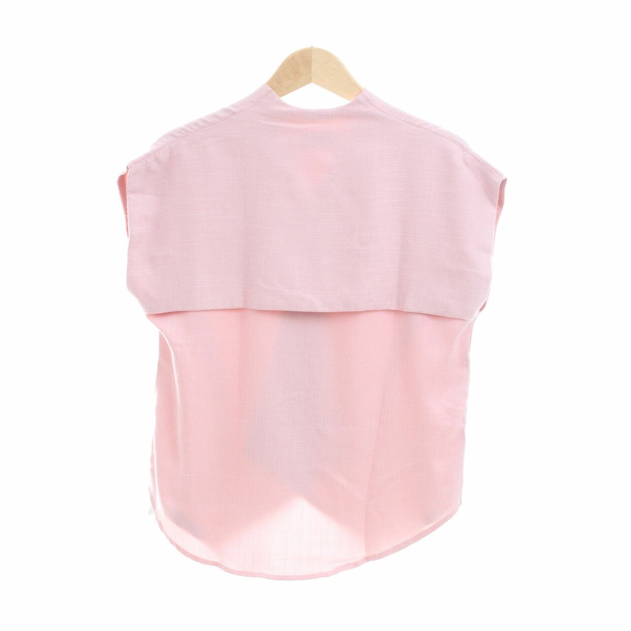 White Collar Concept Pink Blouse